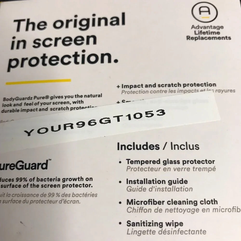BodyGuardz - Pure Screen Protector for iPhone 13 Mini - Clear
